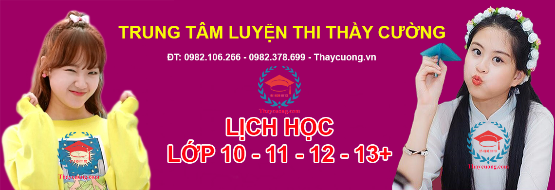 Lịch học Lớp 10-11-12-13