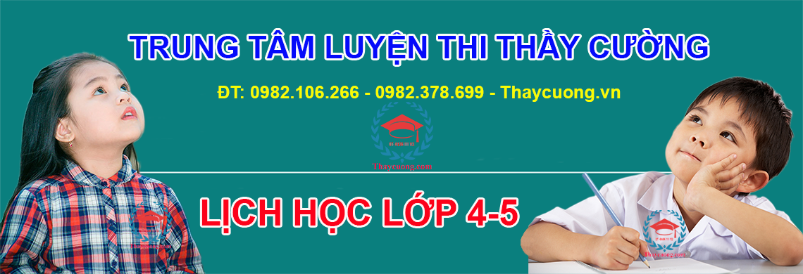 Lịch học lớp 4 - 5